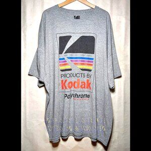 KODAK POLYCHROME GRAPHICS T-SHIRT 5XL light heather gray vintage style tee retro